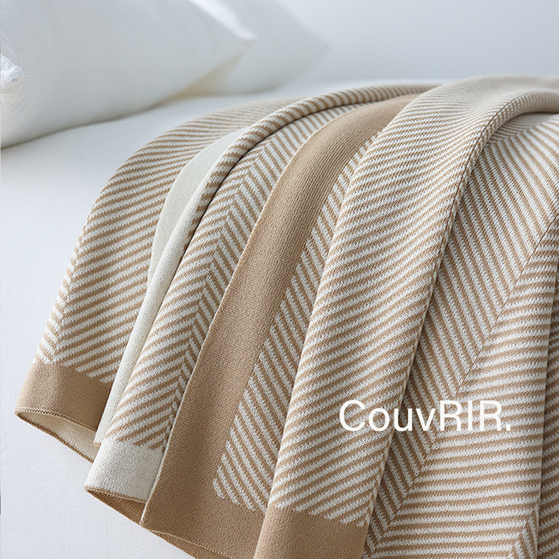 French Luxury Sofa Blanket, Office Nap Blanket, Air Conditioning Blanket, First-Class Cabin Aviation Blanket, Simple Throw Blanket, Car Blanket