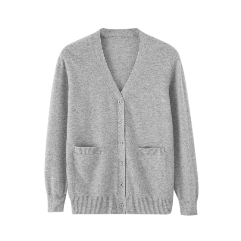 100% Australian Pure Wool Warm Nurse Sweater Jacket Autumn and Winter Classy Medical and Beauty V-Neck Knitted Cardigan for Women
