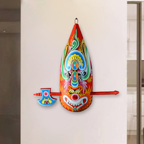 Folk Craft Peking Opera Social Fire Horse Spoon Face Spectrum Decorative Pendant Bucket Town Residence Folk Imitation Ancient Chinese Style Renovation