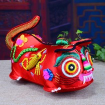Five Poisonous Cloth Tiger Folk Craft Pint Tiger Pillow Baby Baby Full Moon Little Tiger China Wind Gifts Folk