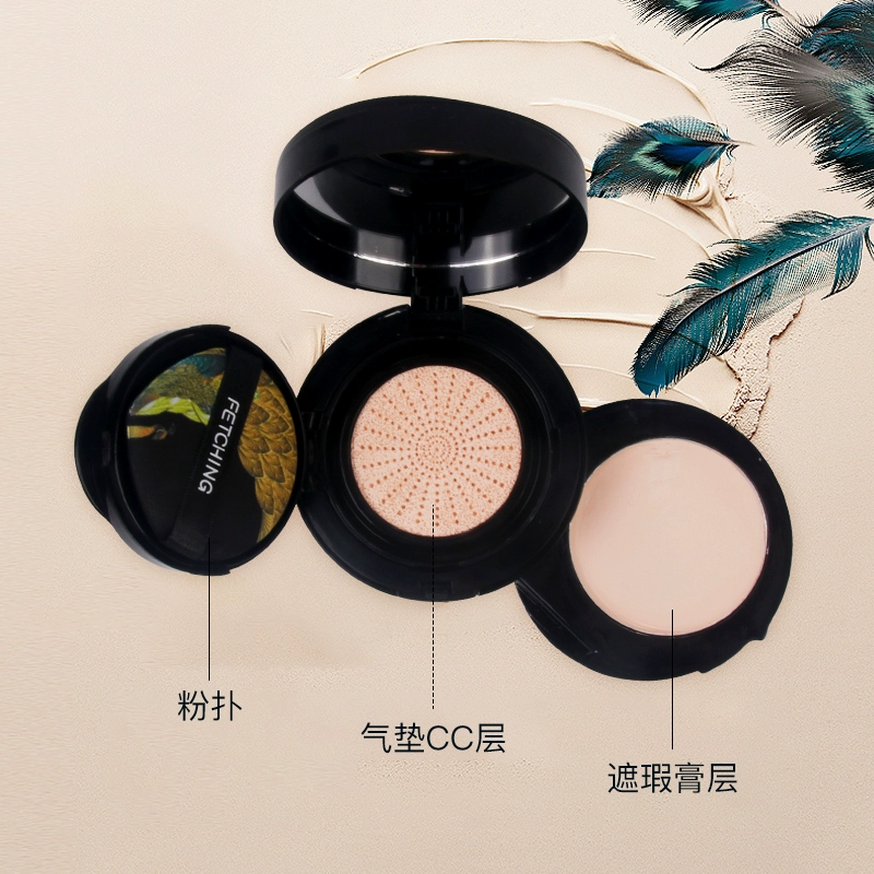 Màu sắc nhẹ nhàng, tươi sáng, chống nước, cushion hai lớp, che khuyết điểm cách ly, chống thấm nước, trang điểm nude tự nhiên, sửa chữa bb cream cho nam - Kem BB