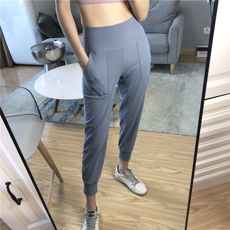 DD home loose stitching beam fitness pants large size running peach hip lift double-sided nude yoga clothes sports pants