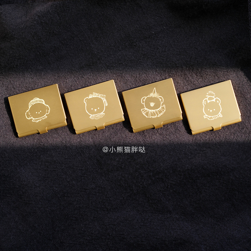 【Panda Fatboy】Original Illustration Limited Edition Paint Box Magnet-Attached Brass Box Watercolor Paint Dispensing Box 【Panda Fatboy】Original Illustration Limited Edition Paint Box Magnet-Attached Brass Box Watercolor Paint Dispensing Box