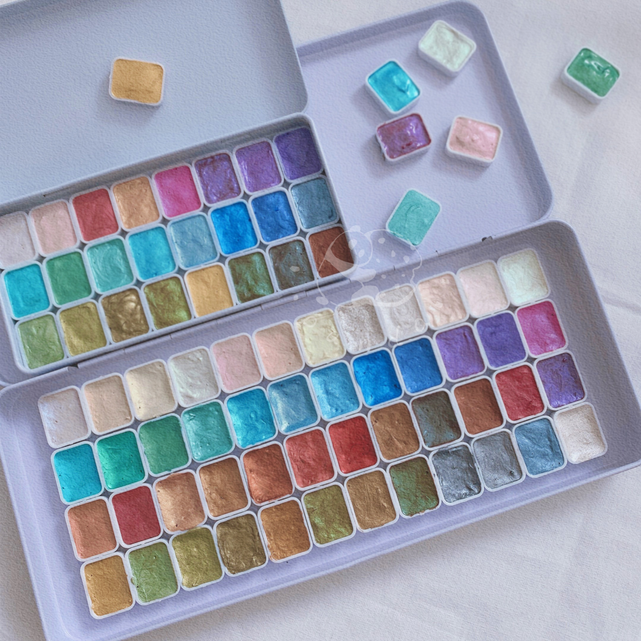 (Panda Fatter) Daniel Smith DS Pearlescent Split Paint 24 Color 48 Color Full Pigment Nail Meme