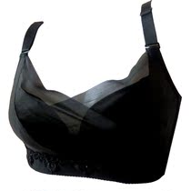 Ultra-thin sexy incognito red bandeau underwear Full cup thin bra without rims gathered adjustment bra