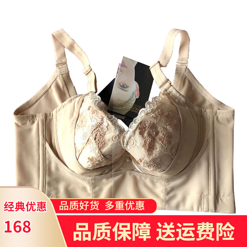 Luxury Embroidered Antiegna Bra Six Breasted Breasted Push Up Beauty Restaurant Adjustable Underwear Receive Para Milk