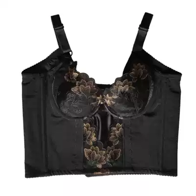 Fat mm large size adjustment type gathering sub-milk long bra upper support anti-sagging side back Body Shaping Body underwear