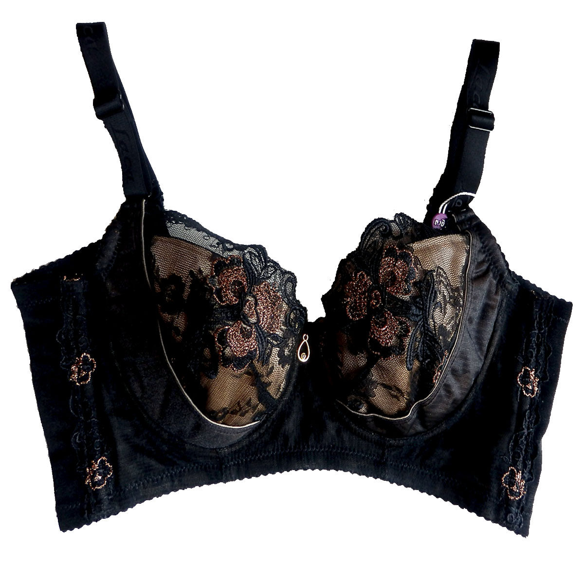 Mid vein laca body underwear gathers the upper support to prevent sagging adjustment underwear side correction bra thin section