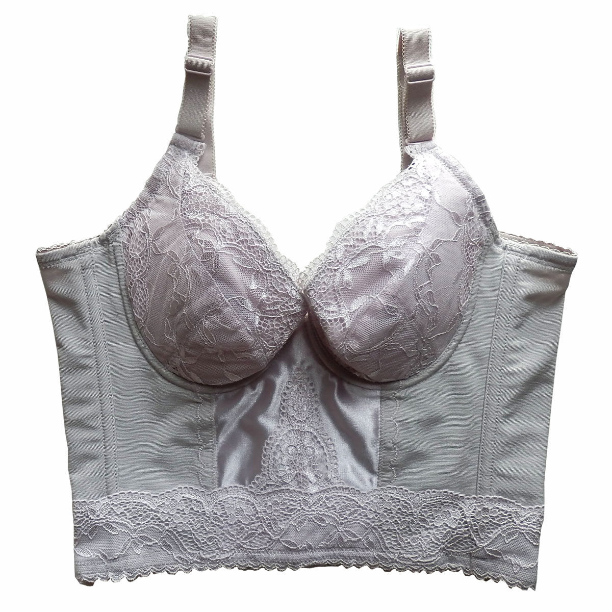 Antinia Body Manager Shapewear Long bra Adjustable gathered underwear Stomach and abdominal side milk