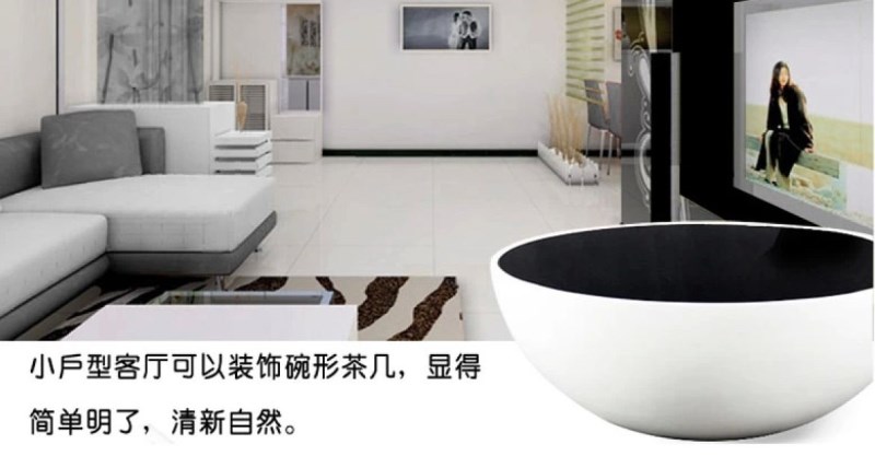 [Special] mỗi ngày sáng tạo cá nhân màu đen và trắng kính bát tròn bàn cà phê sống đơn giản và phong cách nội thất phòng - Bàn trà mẫu bàn ghế phòng khách
