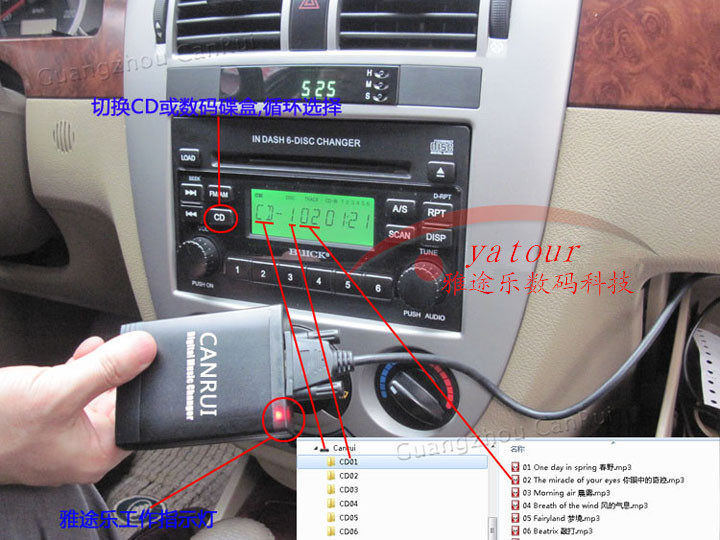 Yatour Yatu music USB music car disc box is suitable for Volkswagen Mazda Toyota Honda Hyundai