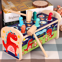 Large wooden hamster toy baby child intelligence 1-2 one and a half years old 3 boys and girls baby beating