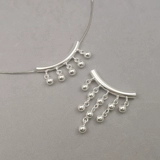 Аксессуар с аксессуарами, глянцевая изогнутая трубка, колокольчик, подвеска ручной работы, серебро 925 пробы