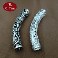 Аксессуары, изогнутая трубка в форме цветка, браслет, аксессуар, серебро 925 пробы, DIY