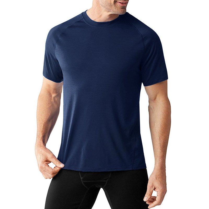 RED New Zealand Merino wool short sleeves men slim outdoor primer fitness T-shirt quick drying breathable wicking