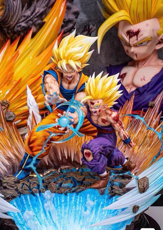 49 Model Fc Father-Son Wave Can Light up Dragon Ball Resin Mold Statue Resin Mold Gk