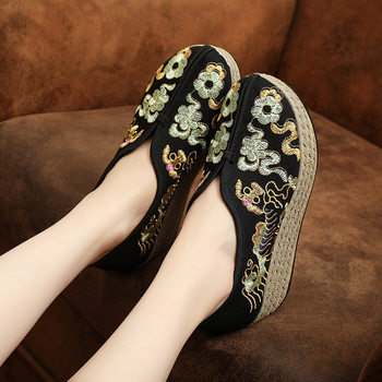 Breathable thick-soled round-toe women's shoes, versatile