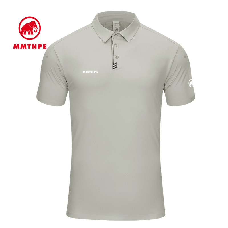 Mammoth Arctic Elephant Classic Summer Men's Cool Breathable Sunscreen Quick-Drying Short-Sleeved T-Shirt Polo Shirt Outdoor Sports