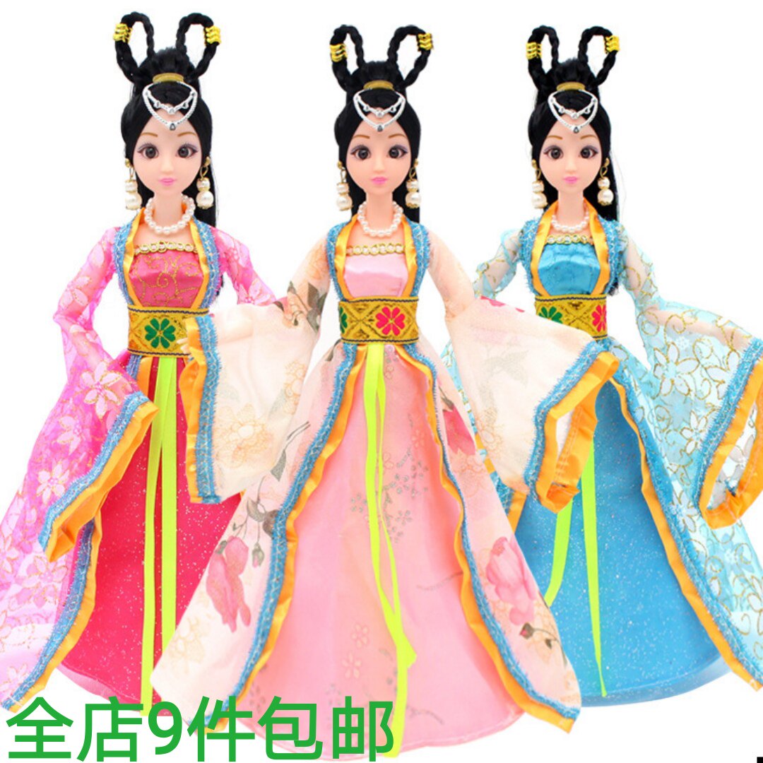 Paparazzi Barbie Doll Woman Single Ancient Dress Cheap Foreign Doll Clothes Suit Handmade Girl Dressed as Home Wine