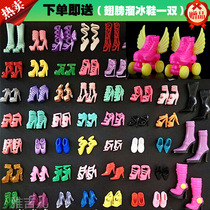 Shallow Barbie doll shoes clothes high heels flat crystal shoes sneakers bjd skates shoe cabinet