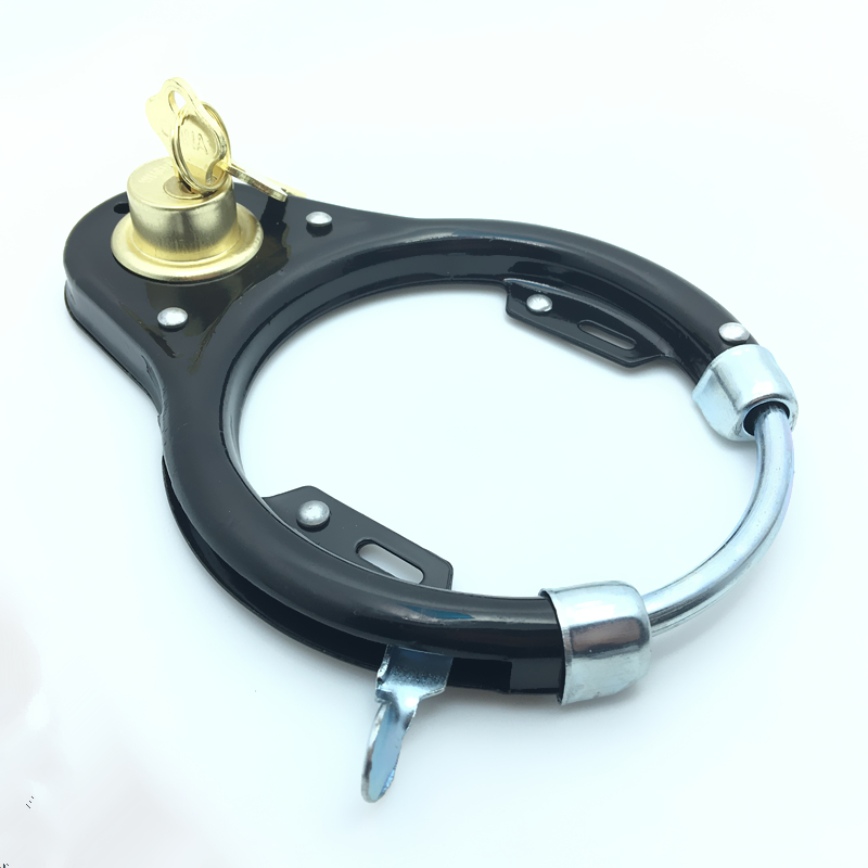 Old fashioned bike lock crab pliers lock horseshoe lock steel tube lock fixing lock insurance lock burglar lock ring lock round lock