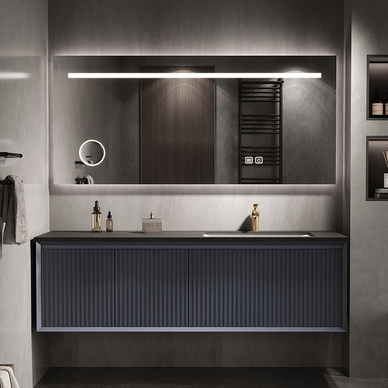 Modern minimalist bath cabinet Composition Nordic light and luxurious make-up room Wash Basin Wash Basin Wash-Basin Cabinet Bathroom Customize