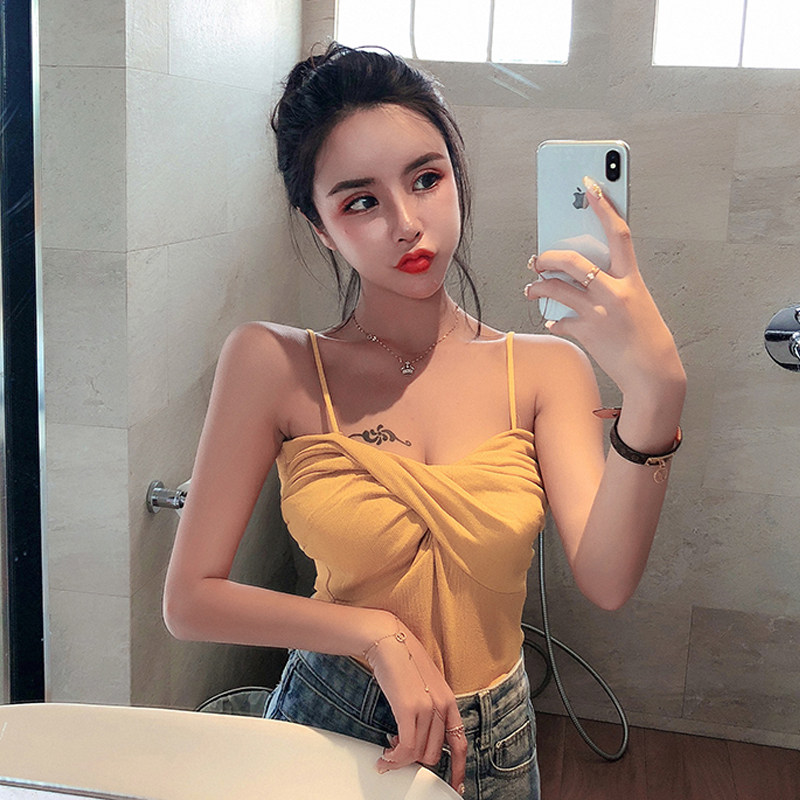 Gaggers net red sexy little scents with 100 hitch cross short display slim fit outside wearing knit little harness vest