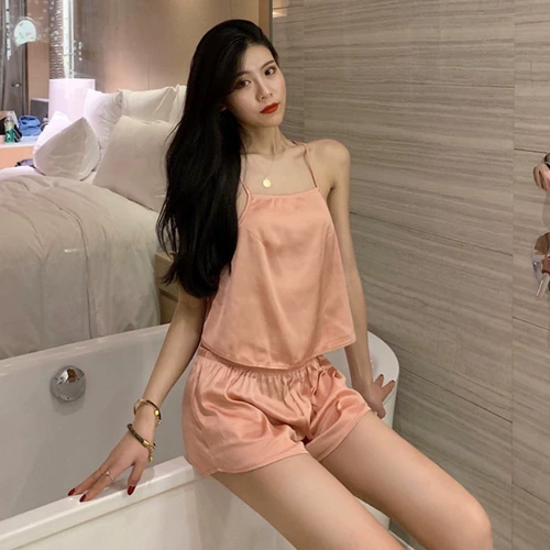 Летняя сексуальная пижама, комплект, эффект подтяжки, свободный крой