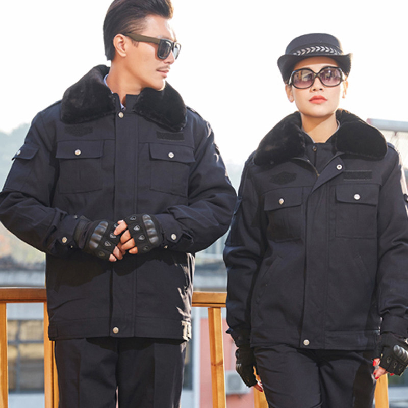 Winter duty clothing security padded jacket cotton clothing thickened warm multi-functional cold-proof training loose cotton coat men's cotton coat