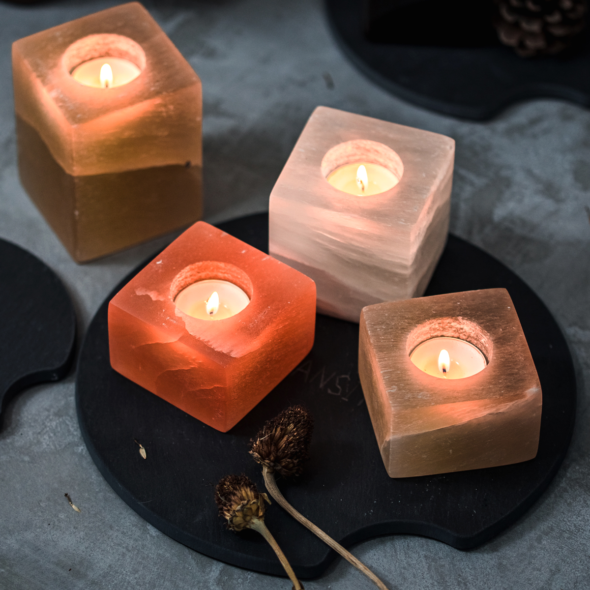 Yuan du sugar ore Nordic style Western food Candlestick ornaments creative simple retro home romantic candlelight dinner