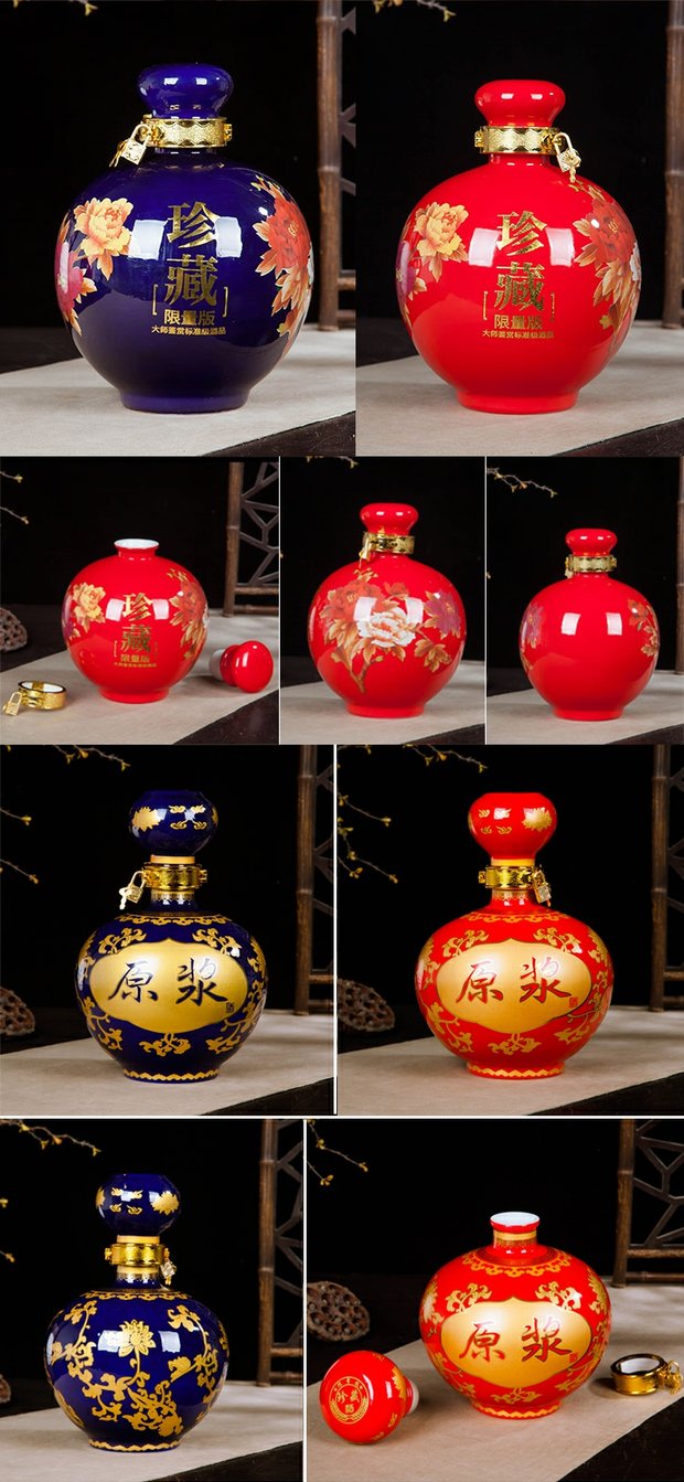 3 kg 5 kg 10 kg rượu vang chai rượu vang chai rượu vang với năm pound cài đặt niêm phong lỏng rượu vang bình cổ phong cách - Rượu vang ly uống vang đỏ