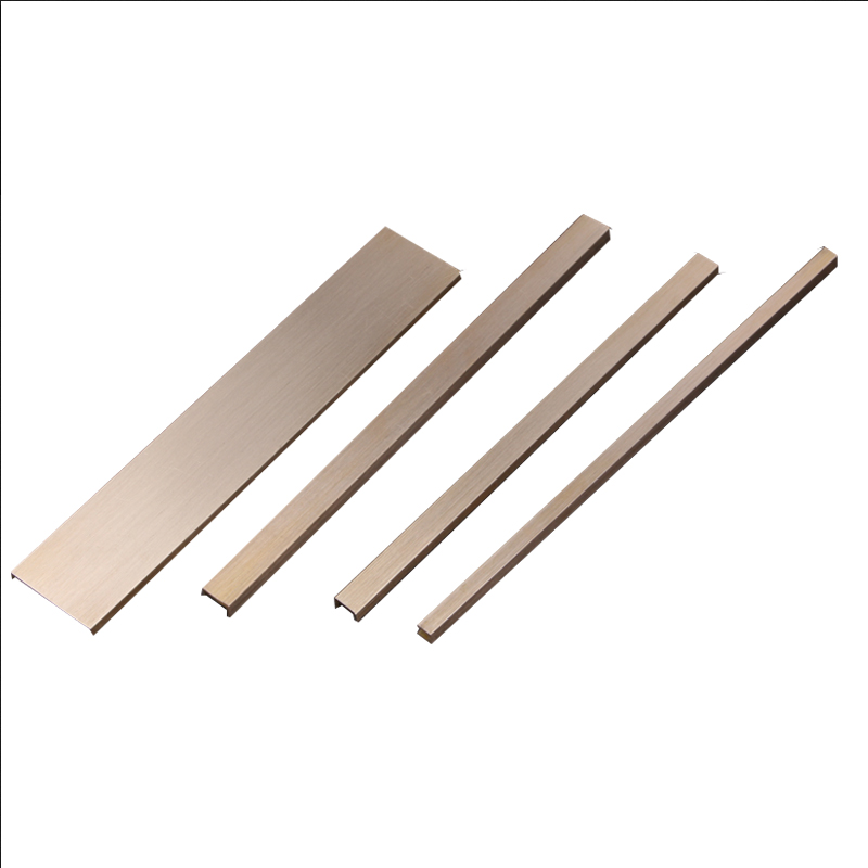 Copper Layering Decorative Mosaic U Shaped Groove Income Side