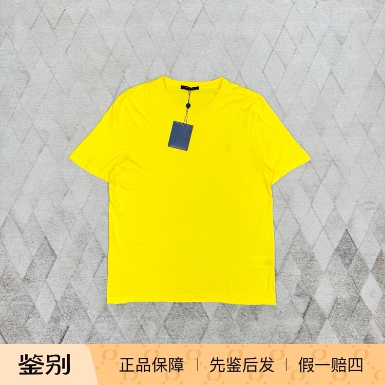 Louis Vuitton Louis Vuitton Men's Logo Embroidered Short-Sleeved T-Shirt Round Neck Pullover Short-Sleeved Fashion Casual