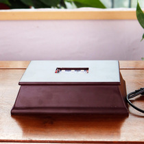 Zen Yue Buddha art LED light source Rectangular oval light wooden base Glass Buddha statue decoration special base