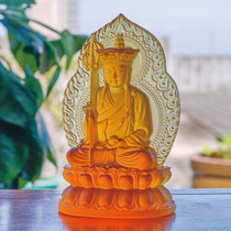 Jizo Wangguan Zi Bodhisattva Buddha Statue Ancient Fa Liu Li Home Shrine Ornament Decoration Handicraft Buddha Offering Statue