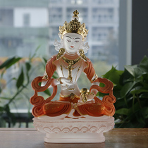 Ancient Dharma Glass Vajrasattva Gold Painted Face Vajrapani Bodhisattva Tibetan Buddhist Tantric Offerings Ornament