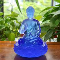 Zen Yue Buddha Art Mandala City Medicine Master Liu LiGuang Rulai Han Chuan Medicine Seven Buddha Buddha Statue Temple Offering Ornaments 20cm high