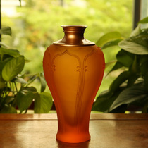 Zen Buddhism Ancient Law Glass Auspicious Flower Vase Water Purification Vase Living Room Flower Arrangement Handicraft Ornaments Home Ornaments