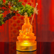 Ancient glass luminous Buddha statue base LED lamp incense burner simple multi-functional charging ornaments Buddhist hall for the Buddha platform