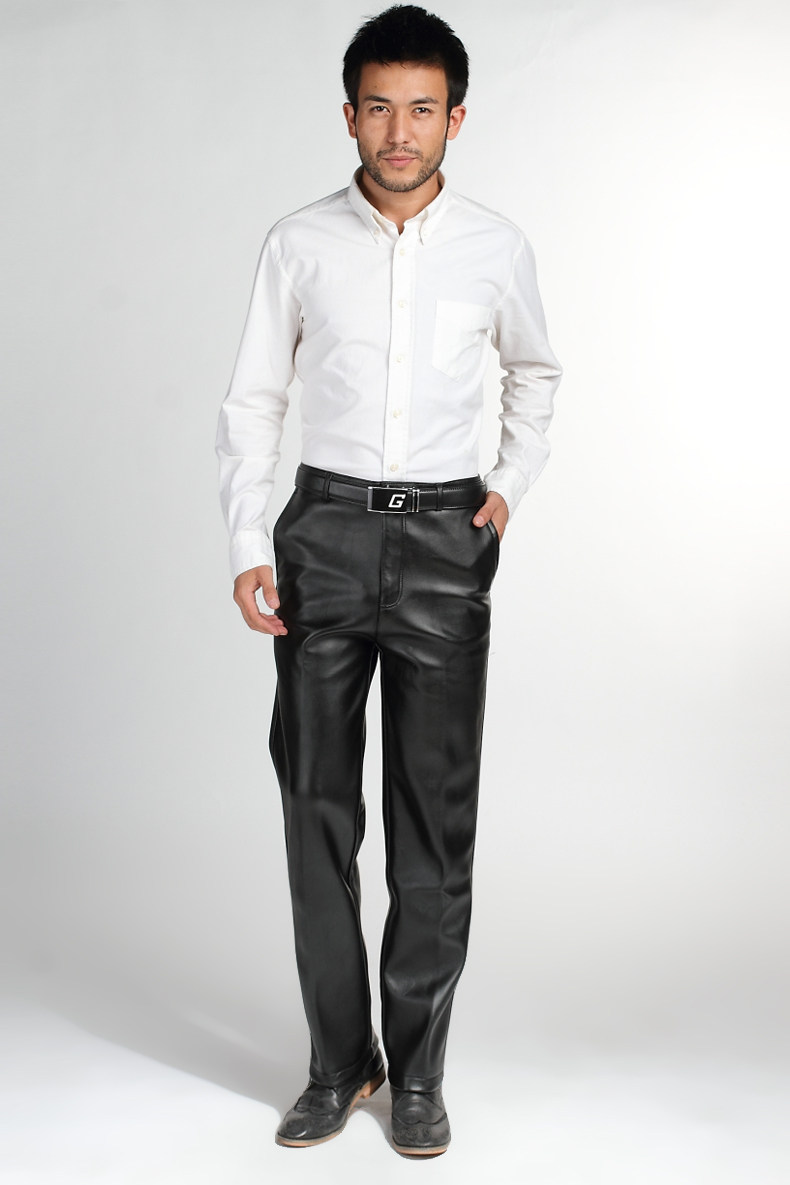 Pantalon cuir homme droit pour hiver - Ref 1488455 Image 6