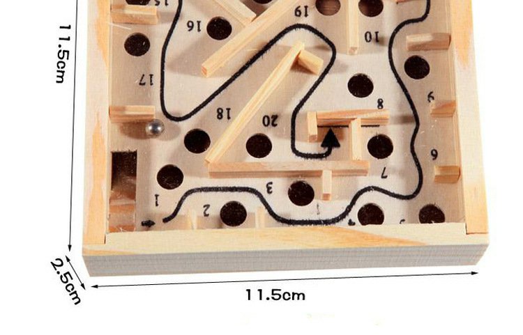 Đồ chơi bằng gỗ cho học sinh tiểu học phát triển trí thông minh mê cung cán thép bóng 12X12 mê cung đồ chơi đồ chơi godzilla