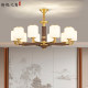 New Chinese-Style Chandelier, Living Room Main Light, Solid Wood, All-Copper, Song Dynasty Aesthetics, High-End Villa Lobby, Dining Room, 2025 New Model