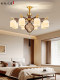New Chinese-Style Living Room Chandelier, Copper and Solid Wood Main Light, Simple Song Dynasty Aesthetics, Dining Room and Bedroom Adjustable Chandelier, 2026 New Lighting Fixtures