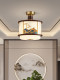 New Chinoiserie Entrance Aisle Balcony Lamp Solid Wood All-Copper Entrance Door Corridor Cloakroom Ceiling Lamp 2025 New Style