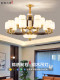 New Chinese-Style Chandelier for Living Room, Copper and Solid Wood, Dining Room, Villa Lobby, Chinese-Style High-End Lighting Fixtures, 2025 New Model