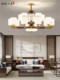 New Chinese-Style Chandelier, Living Room Main Light, Solid Wood and All-Copper Dining Room Light, High-End Self-Built House High-Ceiling Hall Chandelier 2026