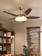 2025 New Model Fan Light with Straight Blades, Mid-Century Style for Living Room and Dining Room, Integrated Fan with a High-End Feel, New Chinese Style Ceiling Fan Light