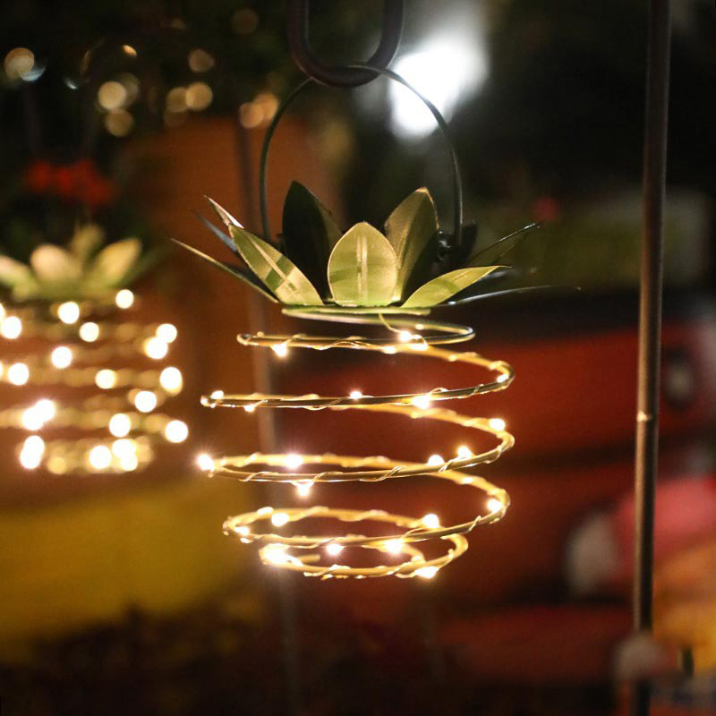 Solar Yard lamp outdoor waterproof pineapple induction light Villa Garden Landscape Decoration Hanging Lamp Home Little Night Light
