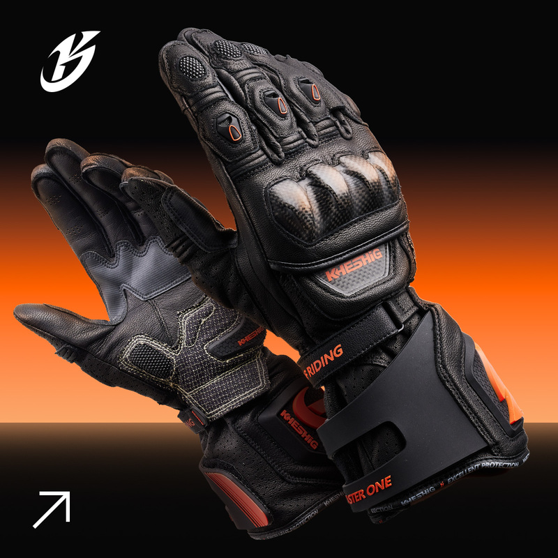 Motorcycle Gloves Professional Racing Gloves Kheshig Master One Long Breathable Riding Gloves