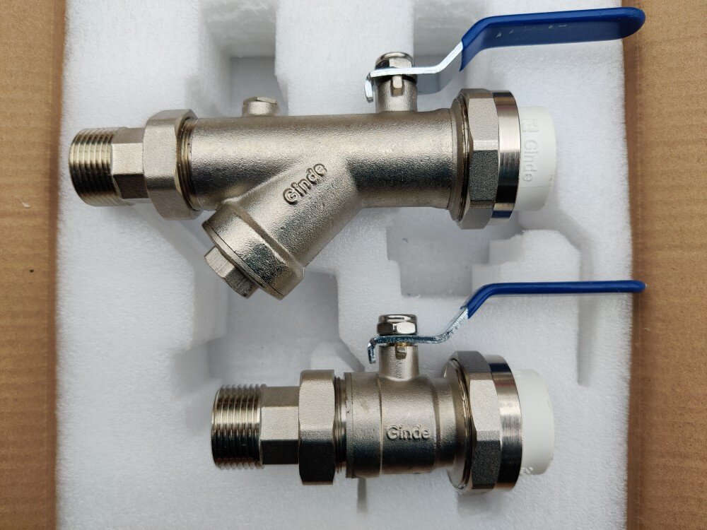 Ginde Kinde Heating Water Segment Valve 1 inch 32PPR Filter Ball Valve One Valve
